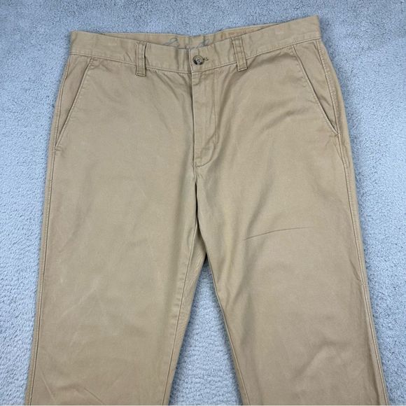 Eddie Bauer Pants Mens 35x32 Beige Khaki Heritage Washed Chino Straight Leg - Picture 2 of 14